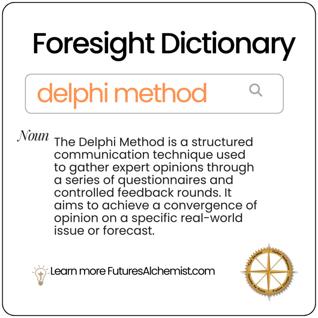 Foresight Dictionary delphi method
